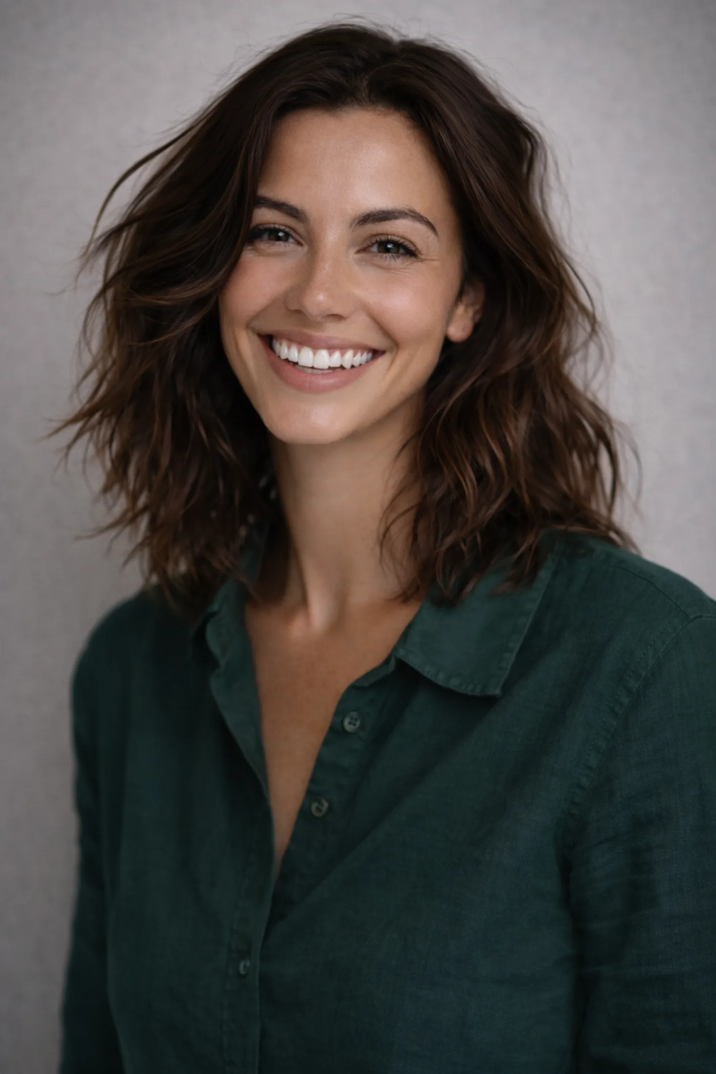Patient with a beautiful smile after porcelain crowns at Rozenberg Dental NYC