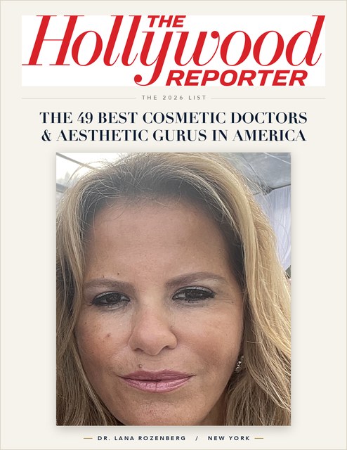 The Hollywood Reporter 2026 list cover featuring Dr. Lana Rozenberg among the 49 best cosmetic doctors and aesthetic gurus in America