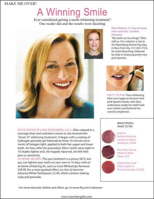 Ladies' Home Journal clipping on Zoom whitening