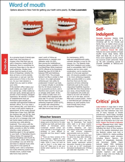 Time Out New York clipping: word of mouth