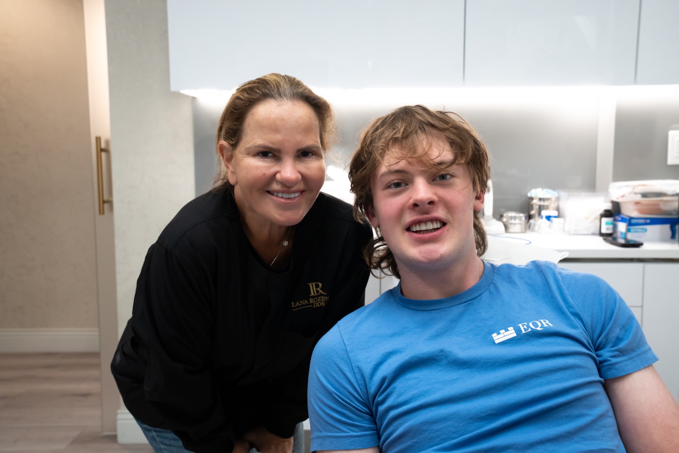Dr. Rozenberg with a patient