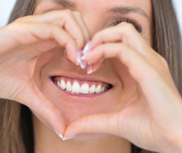 new smile new you heart around teeth